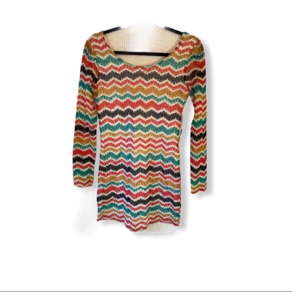 small Jack chevron print dress with lining above knee great for Christmas party